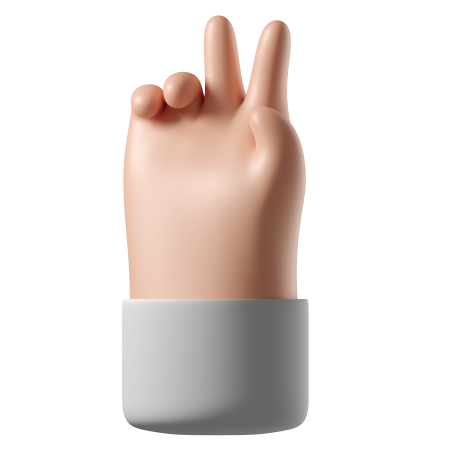 Two fingers victory sign