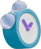 Blue clock