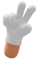 Two fingers victory sign