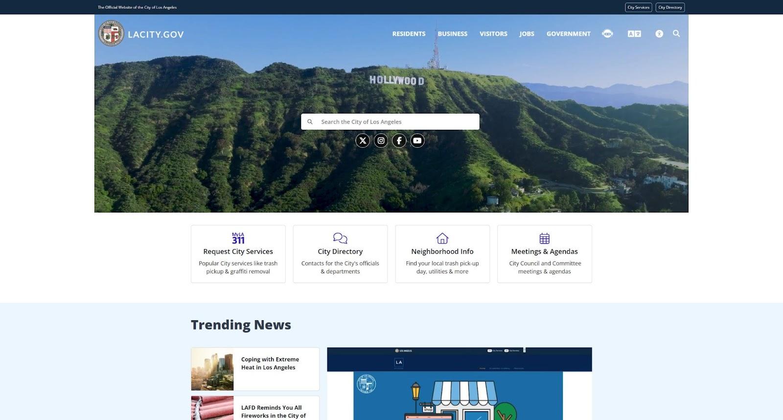 LA City website