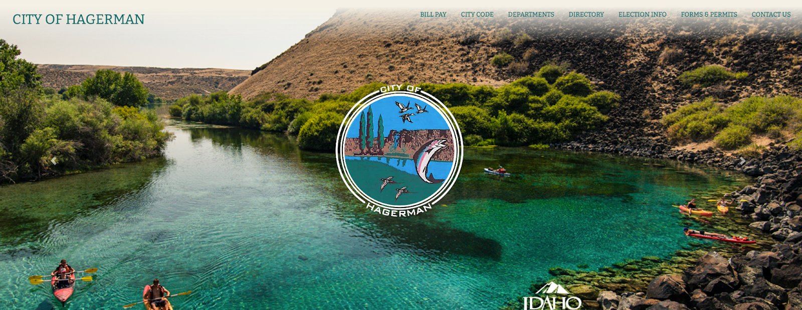 City of Hagerman website homepage