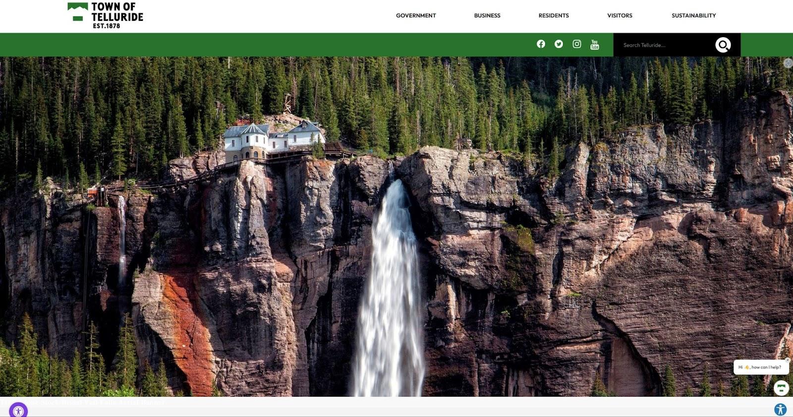 Telluride website homepage